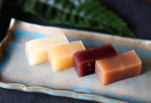 【味比べ】「純栗」「あずき」「ざら茶」「そば茶」4種羊羹〈大〉贅沢セット