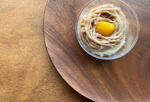 【冷凍でのお届け】天然栗をふんだんに使った「モンブラン」(3個セット)【配送不可地域：離島】