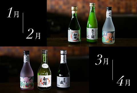 【発送月固定定期便】《地酒飲み比べ》3つの蔵元・ミニボトル3本セット(偶数月発送)全6回