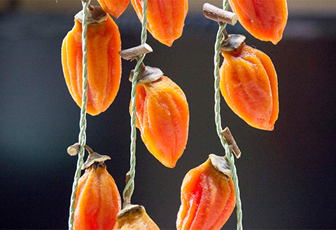 有機JAS認証オーガニック西条柿で作った生干し柿+生干しつるし柿セット