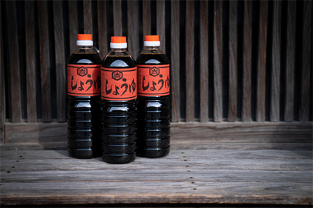 【合成保存料不使用】230年間、味を守り続ける醤油屋・大仲屋本店の濃口醤油＜1L×3本セット＞