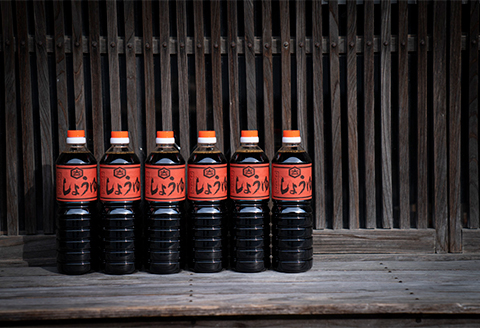 【合成保存料不使用】230年間、味を守り続ける醤油屋・大仲屋本店の濃口醤油＜1L×6本セット＞