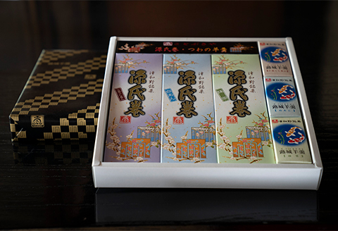 こだわりのあん3種で作った津和野銘菓・源氏巻とつわの羊羹の3味セット