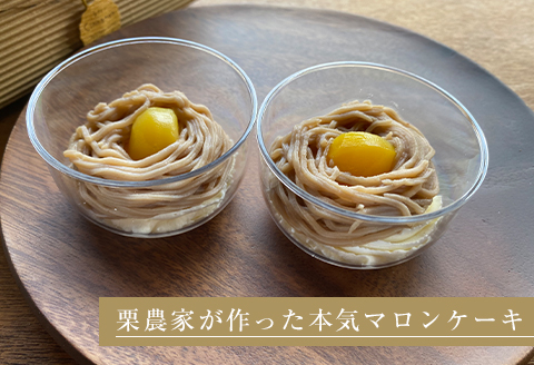 【冷凍でのお届け】天然栗をふんだんに使った「モンブラン」(2個セット)【配送不可地域：離島】