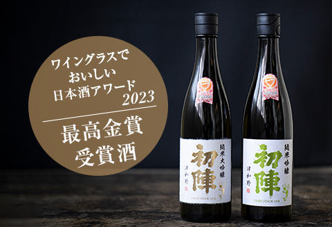 【最高金賞受賞セット】人気地酒『初陣 純米大吟醸』+『初陣 純米吟醸』(各720ml)