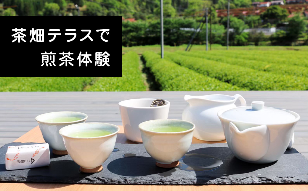 【参加チケット】茶畑を一望するお茶農家のテラスで煎茶体験＆飲み比べ