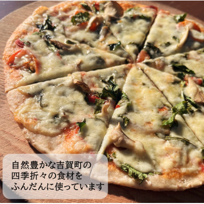 季節山菜や自家製野菜のピザ　1枚(直径約25cm)【配送不可地域：離島】