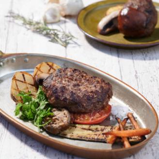 イノシシ100%ハンバーグ【ガーリック】　4個セット【配送不可地域：離島】