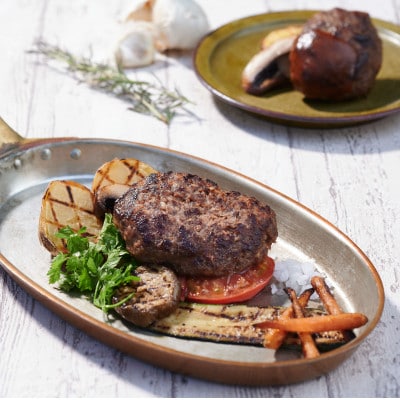 ジビエ100%ハンバーグ3種セット【プレーン4個・ガーリック2個・イノシシ、シカMIX2個】【配送不可地域：離島】