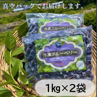 栽培期間中農薬・化学肥料不使用　吉賀町産冷凍ブルーベリー　2kg【配送不可地域：離島】