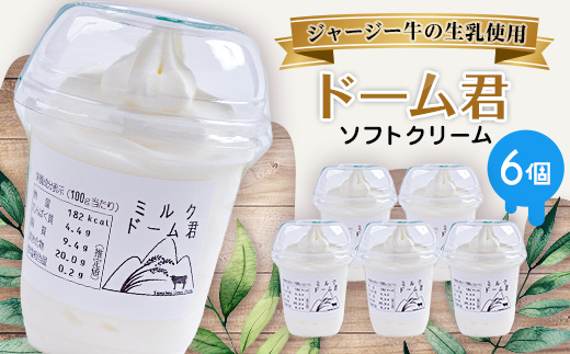 ジャージー牛の生乳を使用したソフトクリーム　ドーム君　6個入り【配送不可地域：離島】
