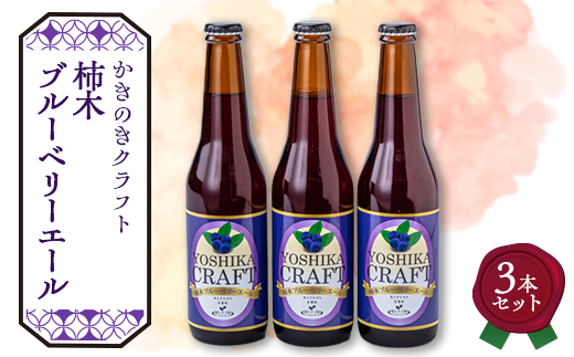 かきのきクラフト　柿木ブルーベリーエール3本セット【配送不可地域：離島】