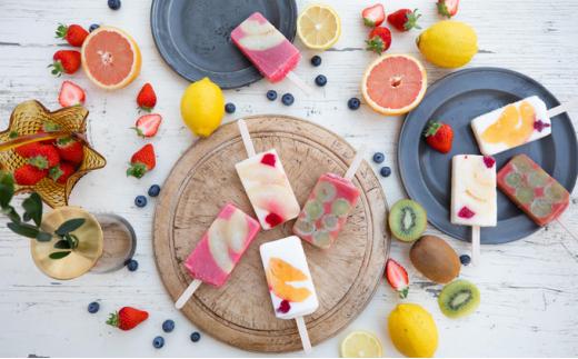 岡山フルーツの贅沢アイスバー 8本セット（4種×各2本）詰合せ 岡山県産 フルーツアイスファクトリー Gowell