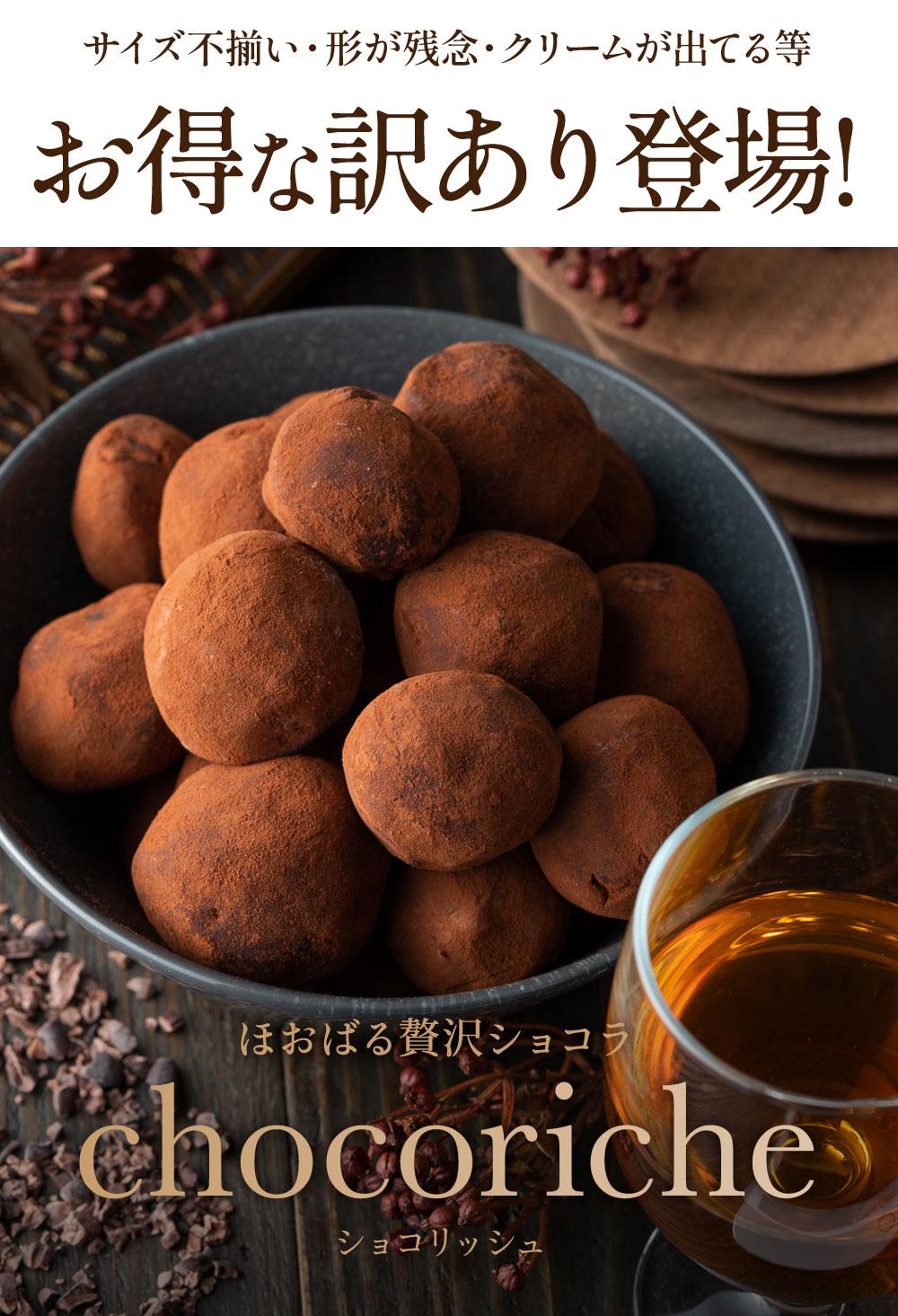 訳あり ショコリッシュ 550g チョコレート 約22～24個入り  冷凍 ギフト スイーツ チョコ 生チョコ 大量 大容量 おしゃれ 個包装 チョコレート トリュフ ふくちゃ