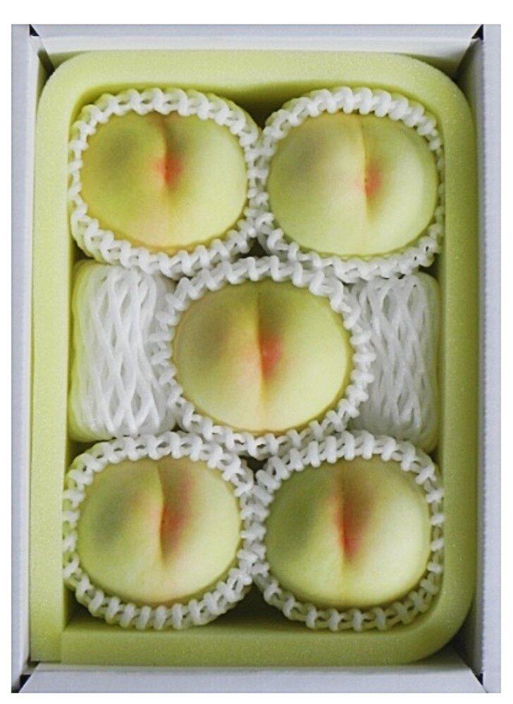 桃  2026年 岡山県産 白桃5玉(1.5kg以上) 等級：ロイヤル 化粧箱入り