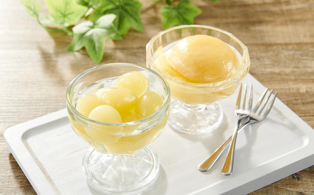 フルーツ萬果荘 清水白桃缶3本とシャインマスカット 缶 2本詰合せ 果物 缶詰 岡山
