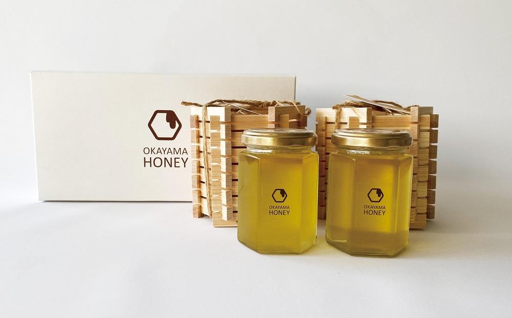ハチミツ おかやまハニー（180g×2個）木枠入り