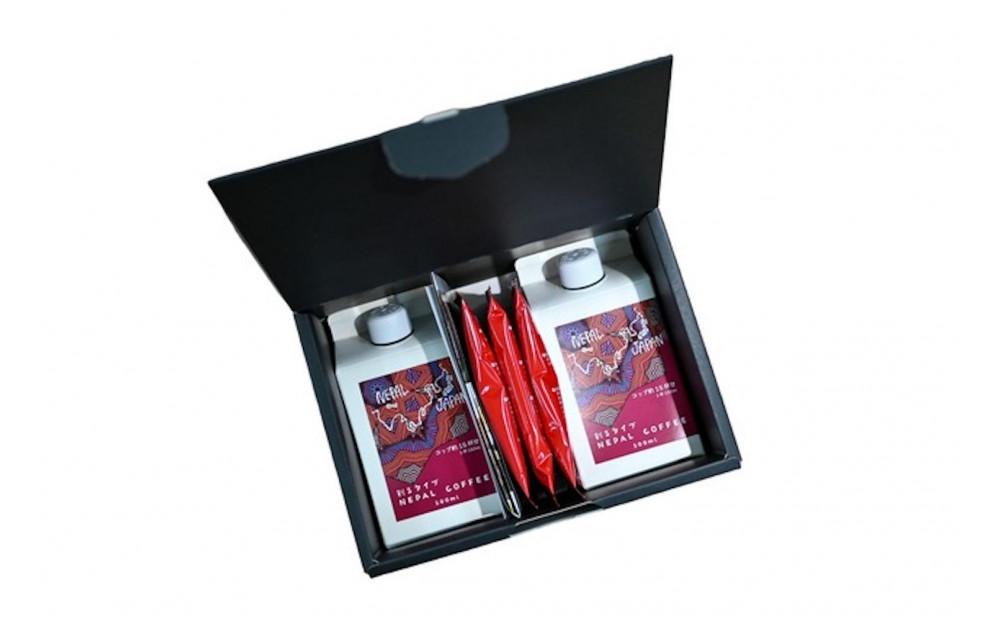 SDGs目標1（貧困をなくそう）割るタイプ　NEPAL COFFEE×2+ラマ・オーガニック農園赤3包※ギフトボックス