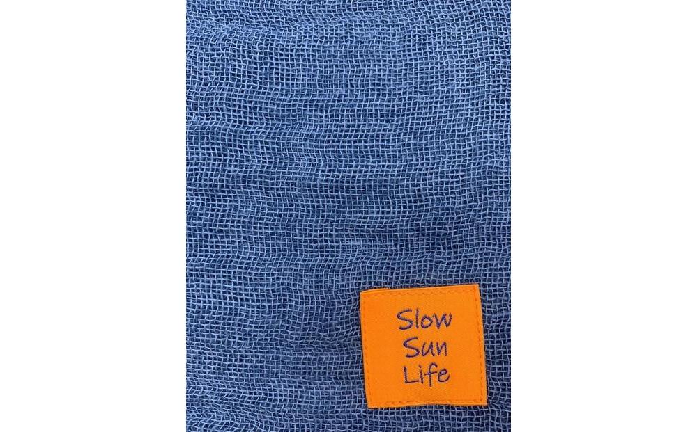 【SlowSunLife】藍染　蚊帳織ストール
