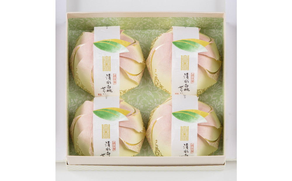 〈宗家 源吉兆庵〉清水白桃ぜりぃ4個入　〈高島屋選定品〉
