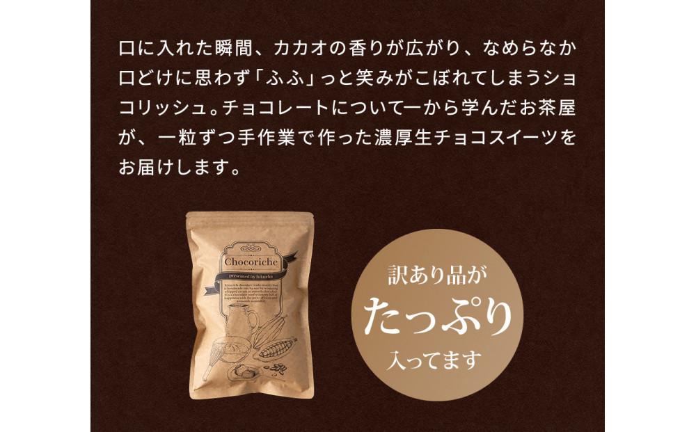訳あり ショコリッシュ 550g チョコレート 約22～24個入り  冷凍 ギフト スイーツ チョコ 生チョコ 大量 大容量 おしゃれ 個包装 チョコレート トリュフ ふくちゃ