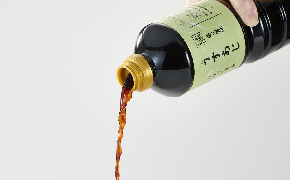 備前の甘くて美味しい醤油 濃口 大容量 1L×5本（むらさき3本・うすあじ2本）セット