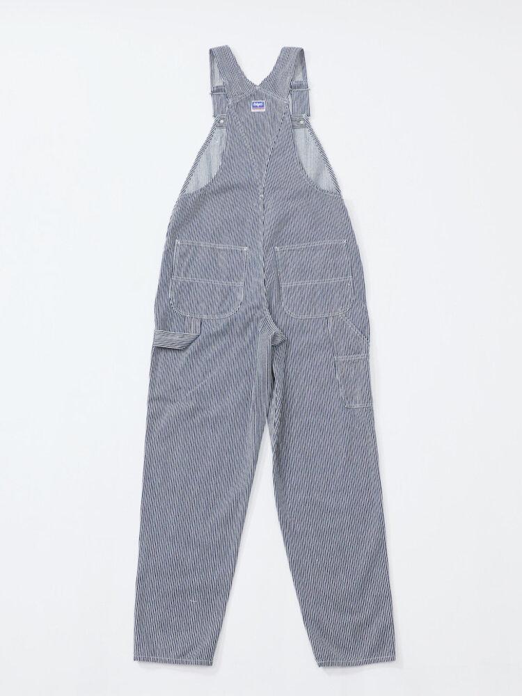デニムオーバーオール サロペット ヒッコリーストライプ ユニセックス XSサイズ [BET-12-935]