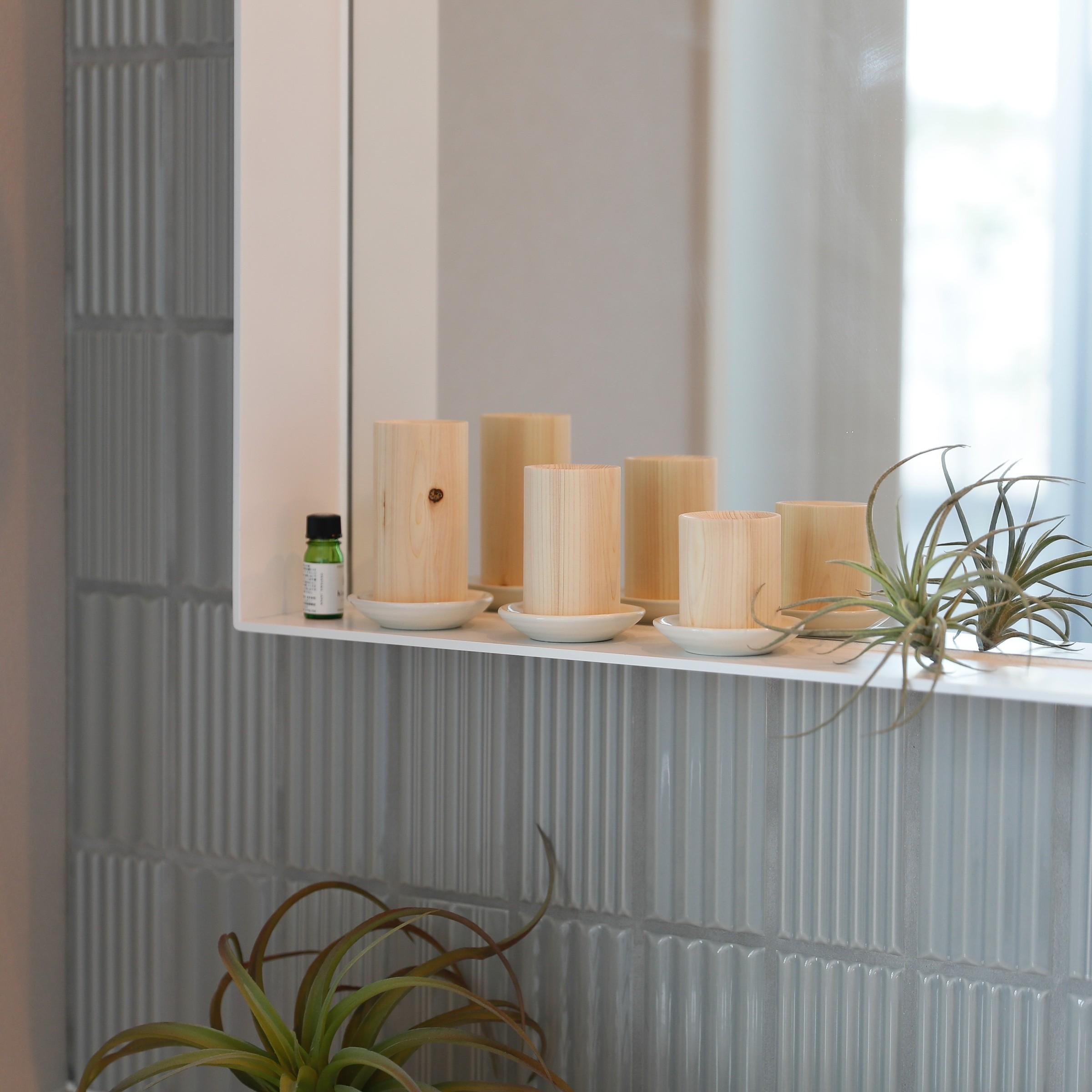 岡山県産ヒノキのアロマディッシュ 3点セット S M L アロマ ディフューザー アロマウッド  岡山県産ヒノキ kitoen（木と縁）