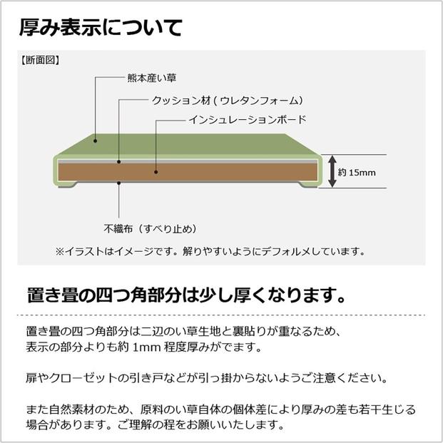 【国産】置き畳 16枚セット 畳 琉球畳 ユニット畳 い草 約65×65×1.5cm厚 イ草 縁なし 日本製 コンパクト【小春/16枚】