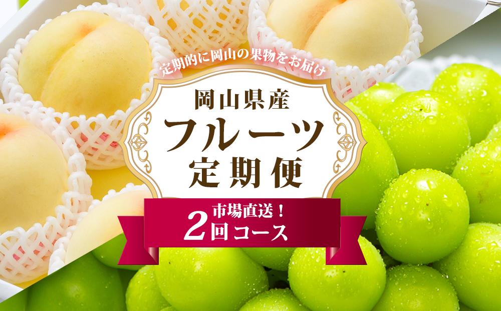 フルーツ 定期便 2026年 フルーツ王国 岡山 ベストセレクト 2回コース 桃 もも 葡萄 ぶどう マスカット 岡山県産 国産 果物 セット ギフト