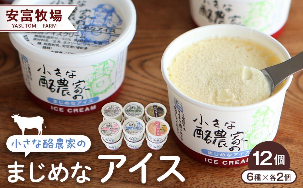 安富牧場　小さな酪農家のまじめなアイス　12個入