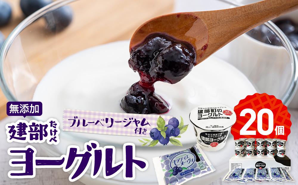 無添加　建部ヨーグルト（ブルーベリージャム付き）20個