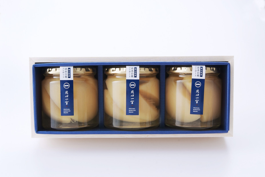 岡山県・一宮産限定清水白桃のコンポート（240g×3）【高島屋選定品】