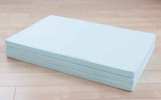 【ライトブルー】4つ折りマットレス 厚さ5センチ シングル【マットレス シングルマット 寝具 人気マットレス おすすめ 岡山県 倉敷市】