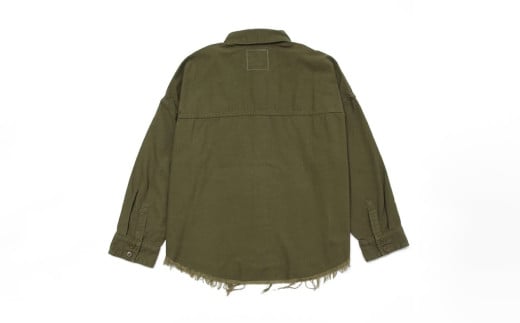 【SIZE:FREE】T-ASSACレディースミリタリーシャツ「MILITARY SH ／ OLIVE DRAB」【T-ASSAC シーンズ スキニー ジーパン 児島デニム デニム 衣類 岡山県 倉敷市 おすすめ 人気】