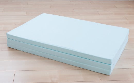 【ライトブルー】4つ折りマットレス 厚み4センチ シングル【マットレス シングルマット 寝具 人気マットレス おすすめ 岡山県 倉敷市】