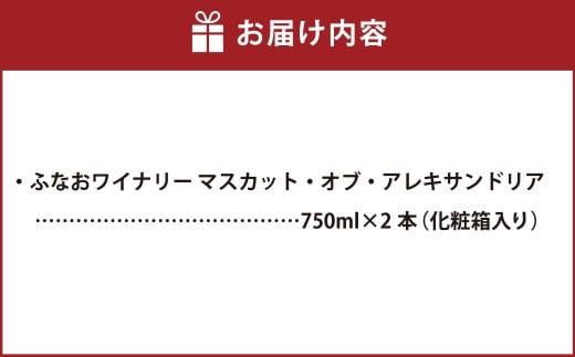 ふなおワイナリー マスカット・オブ・アレキサンドリア 750ml×2本セット【ワイン スパークリングワイン ふなおワイナリー お酒 酒 さけセット商品 岡山県 倉敷市 人気 おすすめ】