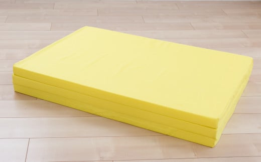 【イエロー】4つ折りマットレス 厚み4センチ シングル【マットレス シングルマット 寝具 人気マットレス おすすめ 岡山県 倉敷市】