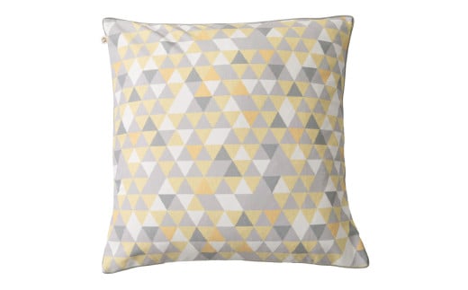 はぎもの舎　ふわもち洗える リビングクッション・スクエア【シーシャ・イエロー】【洗える枕 枕 ピロー クッション ピロークッション 岡山県 倉敷市 おすすめ 人気】