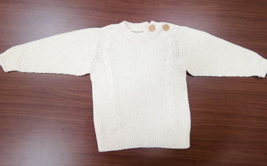 原料は100％日本国内（倉敷市）で完全無農薬により栽培された綿花を使用【100cm】子供用 セーター 【子供服 子供用 衣類 ベスト 綿 岡山県 倉敷市 おすすめ 人気】