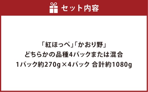 いちご おまかせ 4パック 箱詰め 約1080g 倉敷産 イチゴ いちご 苺 フルーツ 果物 詰め合わせ セット【2025年12月上旬～2026年3月下旬迄順次発送予定】