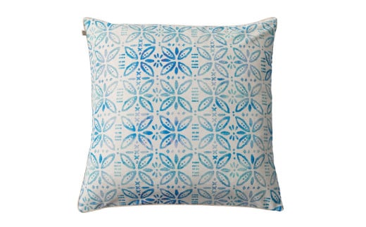 はぎもの舎　ふわもち洗える リビングクッション・スクエア【トルネ・ネイビー 】【洗える枕 枕 ピロー クッション ピロークッション 岡山県 倉敷市 おすすめ 人気】