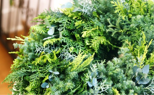 常緑樹のChristmasリース