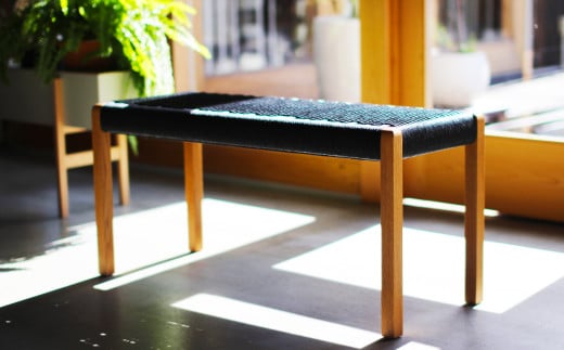 ベンチ【Sサイズ】オーク材　ブラック【ベンチ 椅子 イス いす 生活 暮らし お洒落 TKM FURNITURE 岡山県 倉敷市 おすすめ 人気】