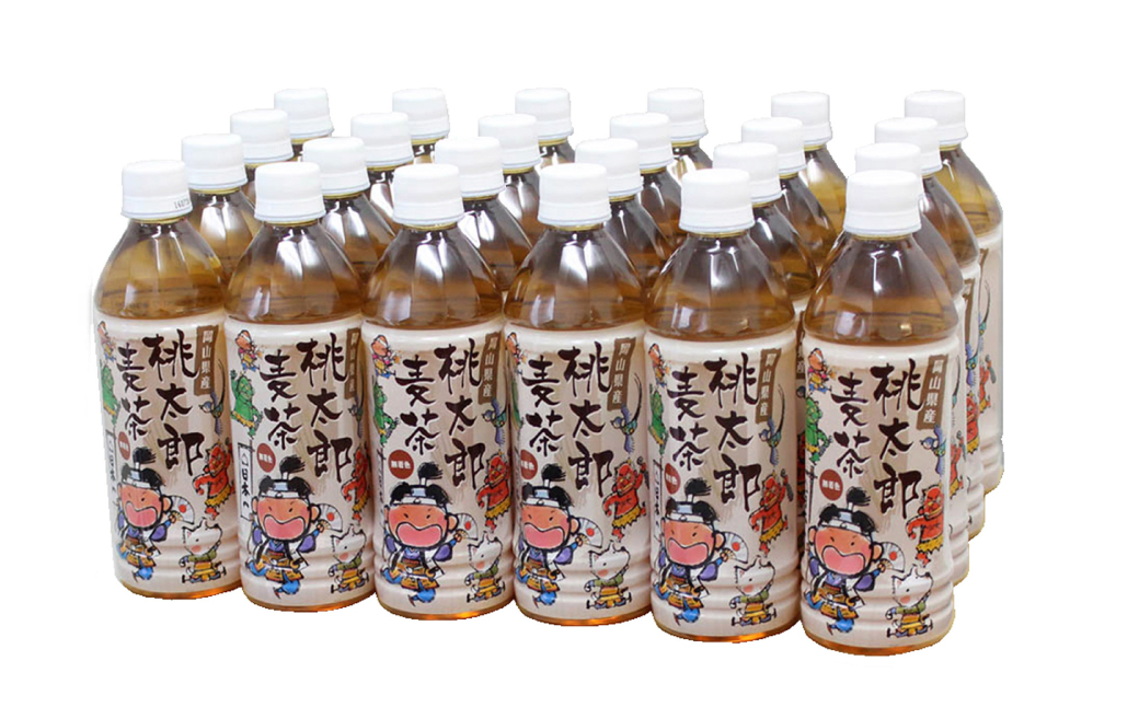 桃太郎麦茶500ml×24本 お茶 むぎ茶 ペット ペットボトル 国産 大麦 人気 おすすめ 岡山 倉敷【2026年3月上旬～11月下旬迄発送予定】