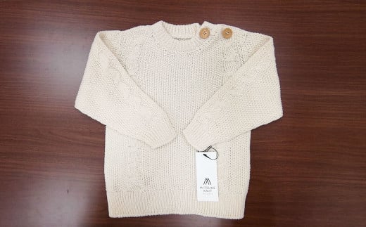 原料は100％日本国内（倉敷市）で完全無農薬により栽培された綿花を使用【100cm】子供用 セーター 【子供服 子供用 衣類 ベスト 綿 岡山県 倉敷市 おすすめ 人気】