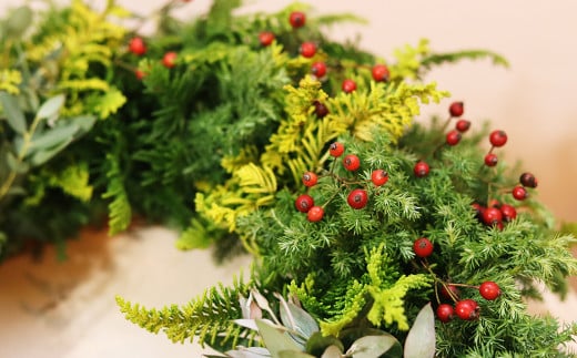 フレッシュリーフ　Christmasリース　Lサイズ【2025年11月上旬-12月下旬 発送予定】