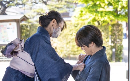 手ぶらでOK デニム着物レンタル チケット（1名様） 撮影プラン 着付け・小物一式 ヘアセット付き