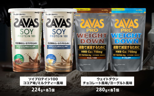 定期便【2ヶ月毎に6回お届け】ザバスソイ100＋WD味比べセット【SAVAS ザバス プロテイン 人気プロテイン　明治プロテイン 健康 健康食品 美容 ボディメイク 体づくり 筋トレ 岡山県 倉敷市 人気 おすすめ】