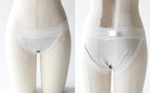 シルク／ショーツ　グレー （L）【下着 ショーツ パンツ シルク 衣類 ソフトな着け心地 岡山県 倉敷市 おすすめ 人気】